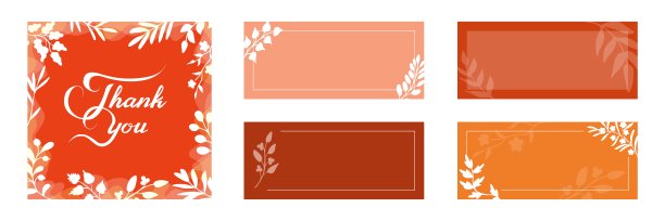 手绘涂鸦叶框架。为各种印刷品收集矢量设计元素图片下载