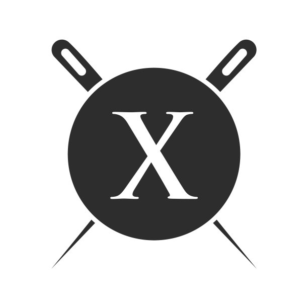 字母裁缝标志针和线图片下载