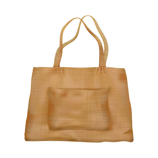 棕色空白的帆布托特袋与布的模型图片下载