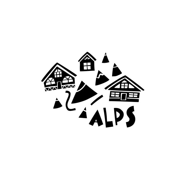 手绘的奥地利旅游标志图片下载