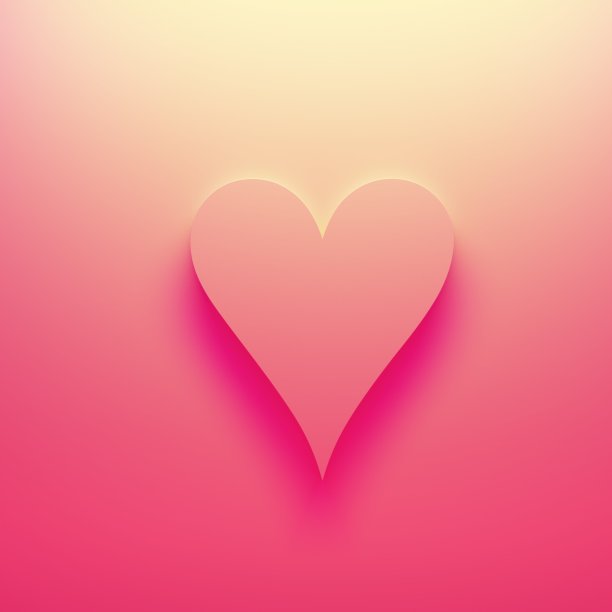 粉色心形卡片标志图片下载