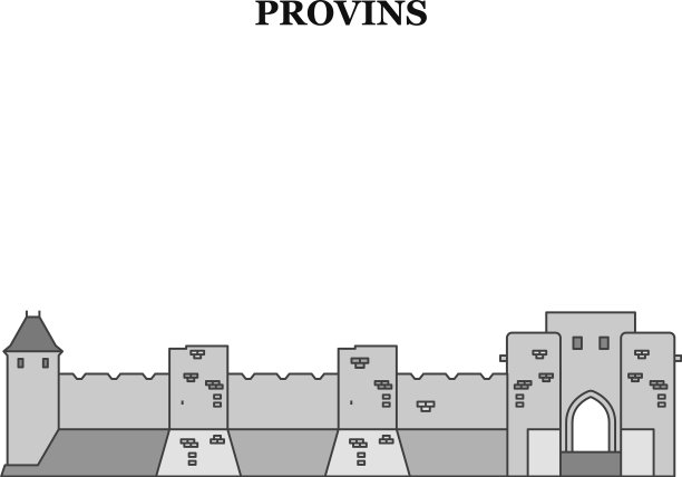法国省的地标城市天际线孤立图片下载