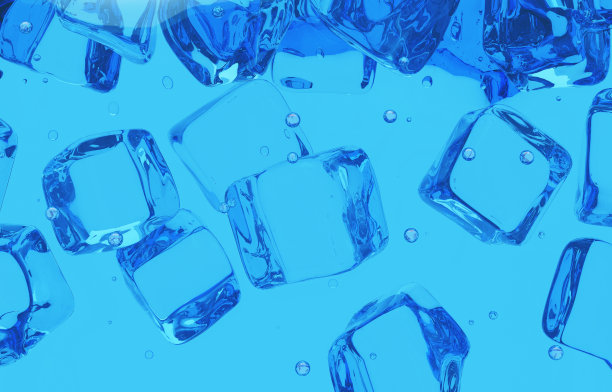 美丽的冰和水的3D图像图片下载