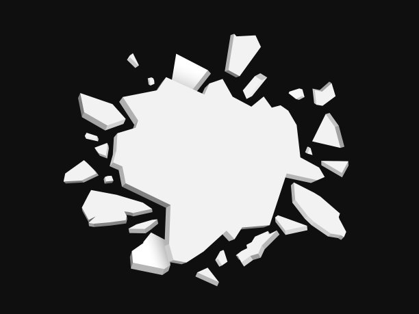 破墙与空间的文本抽象爆炸图片下载