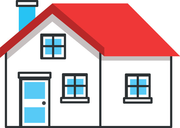 红屋顶的房子图片下载