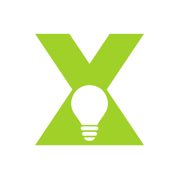 字母x电气标志结合电灯泡图片下载