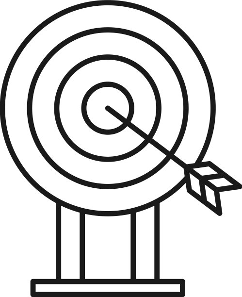 目标线艺术商业合作图标设计图片下载