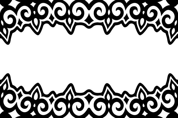 矢量艺术与黑色复古部落边界图片下载