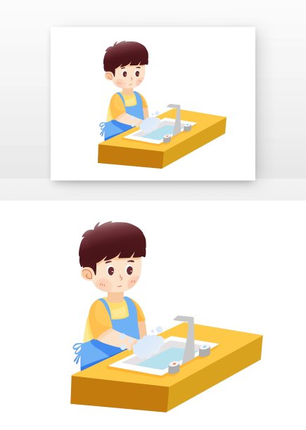 洗手池洗手男孩图片下载