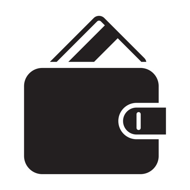 现代的钱包图标。数字钱包矢量图图片下载