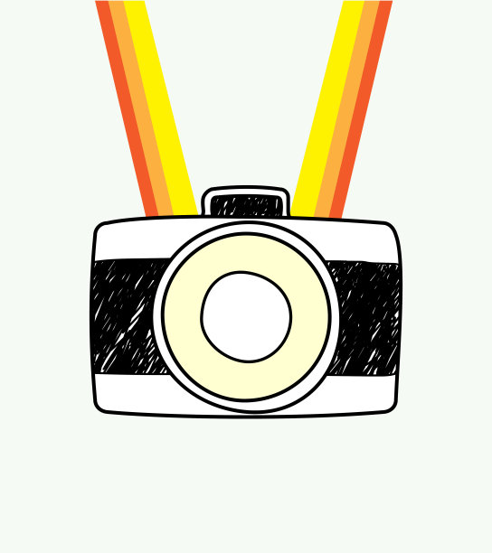 无缝模式简单手绘的一个相机矢量图片下载