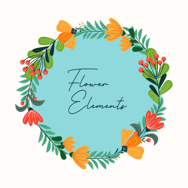 圆形框架花卉背景婚礼或邀请。花的背景图片下载