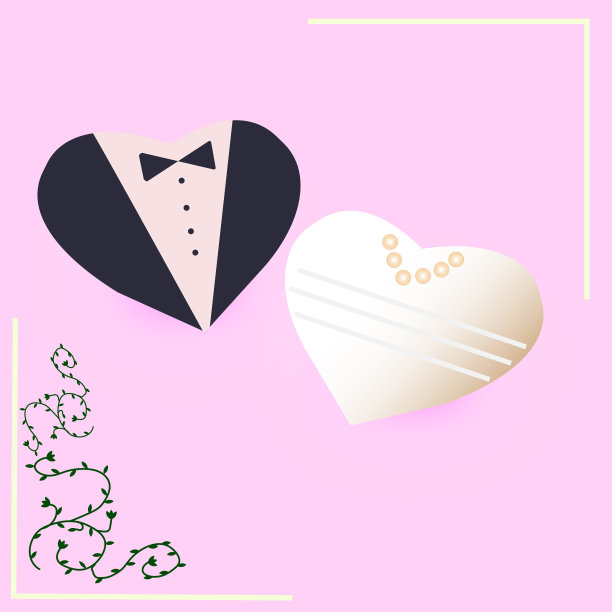 像订婚，婚礼，婚姻同居，爱的概念矢量图标图片下载