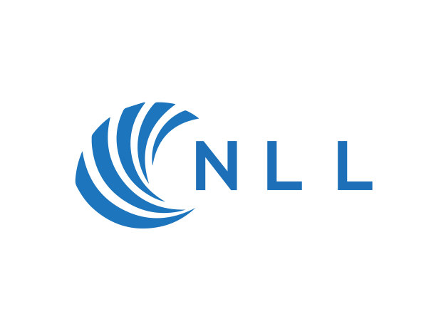 NLL字母标志设计在白色背景NLL图片下载