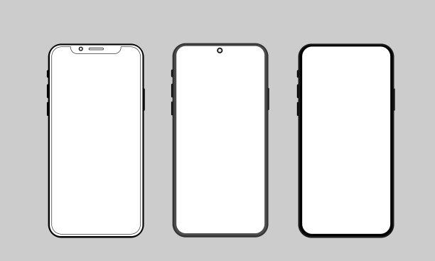 集智能手机模拟智能手机矢量，智能手机框架，手机图片下载