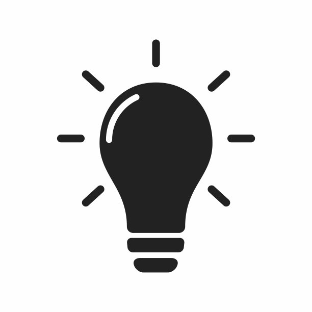 灯泡固体图标图片下载