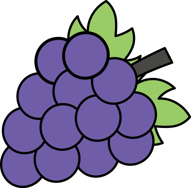 葡萄与绿色的叶子概念矢量图标设计，秋天或秋天的活动符号，干燥的天气标志，温带气候元素库存插图图片下载