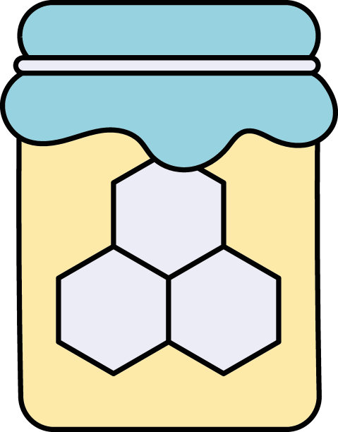 玻璃罐美味有机蜂蜜矢量图标设计，秋季或秋季活动符号，干燥天气标志，温带气候元素库存插图，蜂蜜罐概念图片下载