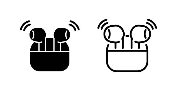 TWS True无线耳机图标，矢量图片下载