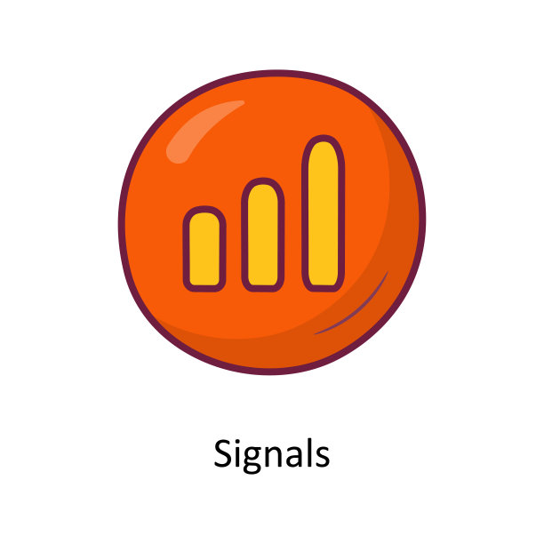 信号填充轮廓图标设计插图。媒体控制符号在白色背景EPS 10文件图片下载