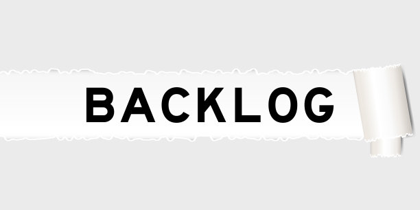 撕裂的灰色纸张背景下有字积压撕裂的部分图片下载