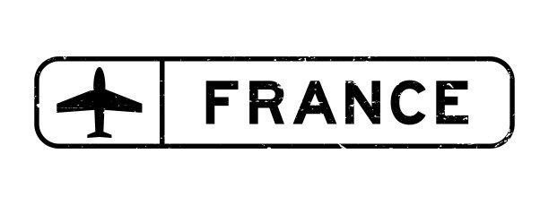 垃圾黑色法国字与平面图标方形橡胶印章在白色背景上图片下载