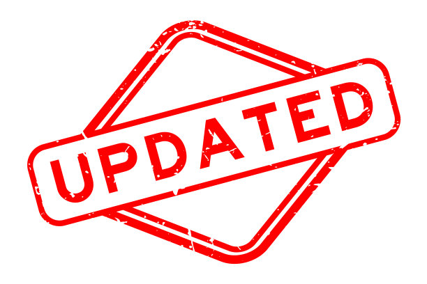 垃圾红更新字橡胶印章邮票在白色背景图片下载