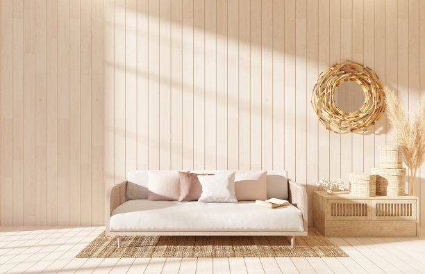 家里模仿空白墙波西米亚风格图片下载