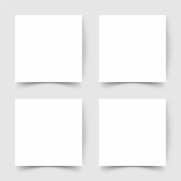 方格网横幅与阴影集白纸图片下载