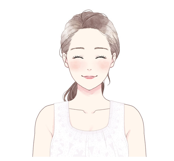 一个微笑的女人的插图。图片下载