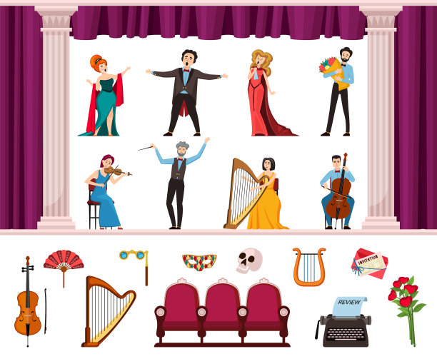 戏曲艺术家古典戏曲乐器图片下载