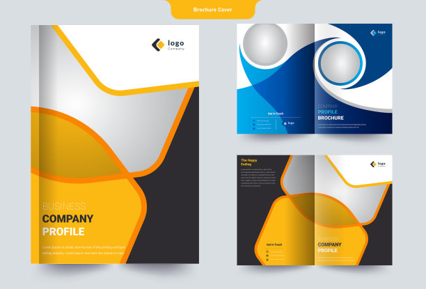 公司简介小册子封面设计模板适用于多用途项目图片下载