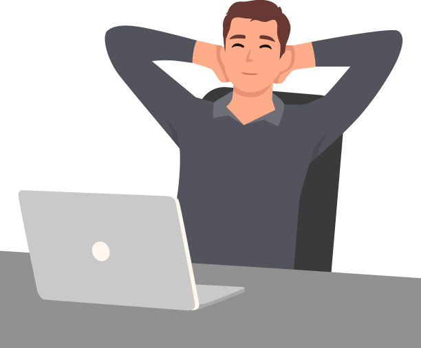 年轻人坐在桌子上用笔记本电脑工作图片下载