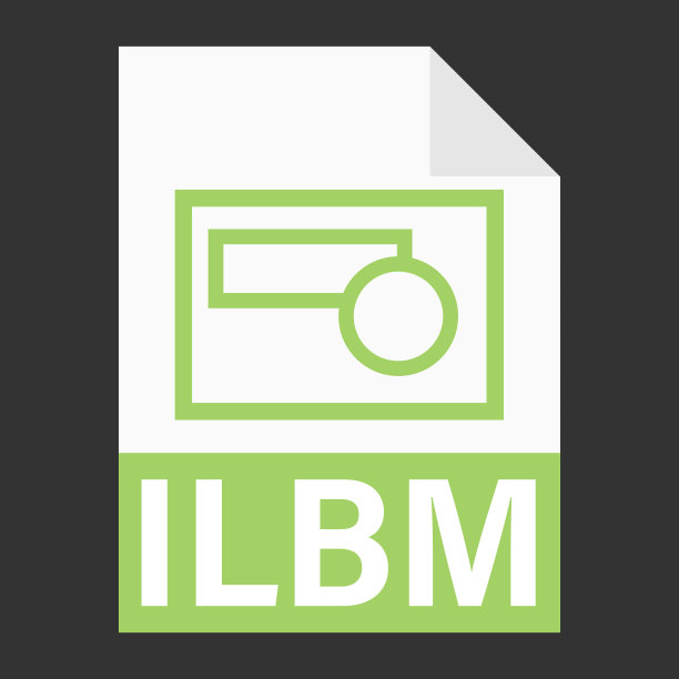 ILBM文件图标的现代平面设计图片下载