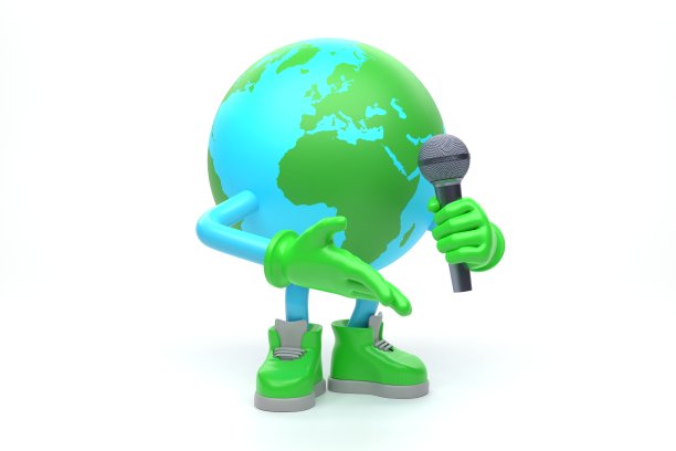 拿着麦克风的地球人图片下载