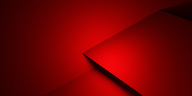 红色和黑色抽象几何背景的三维渲染。场景广告，技术，展示，横幅，化妆品，时尚，商业，元世界，游戏。科幻小说插图。产品显示图片下载