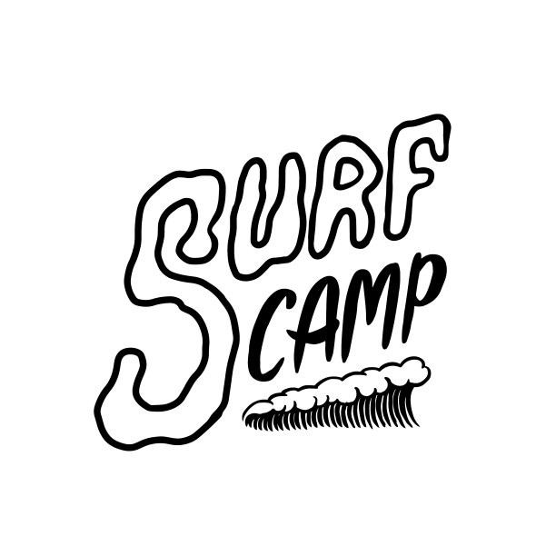 冲浪字标志夏季冲浪水面图片下载