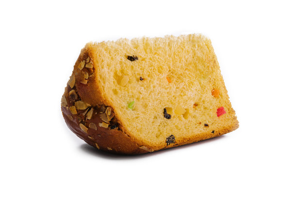 白色上编织杏仁蛋糕的特写图片下载