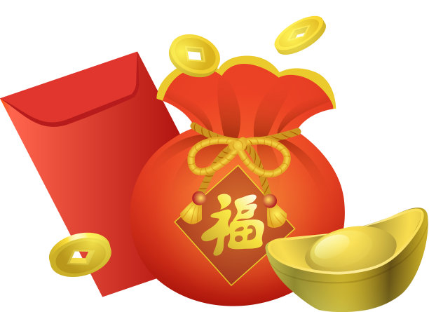 春节的压岁钱和红包图片下载