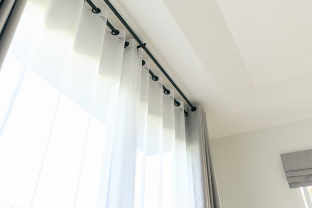 客厅内饰窗帘窗图片下载