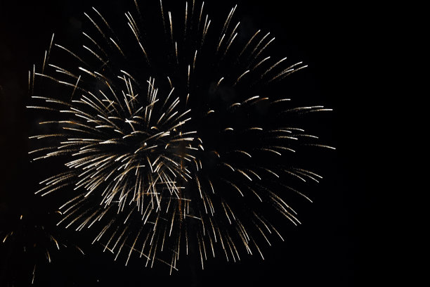 城市夜晚美丽的烟火画面图片下载