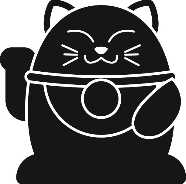 中国的招财猫图标简单的日本猫图片下载