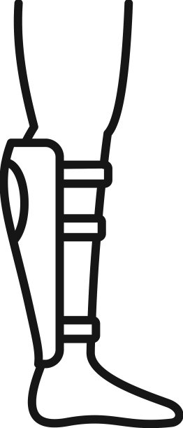 腿部理疗师图标大纲医生图片下载