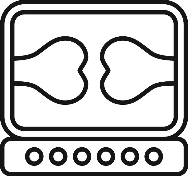 理疗师监视器图标大纲图片下载