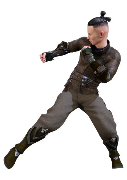 3D渲染亚洲人在白色图片下载