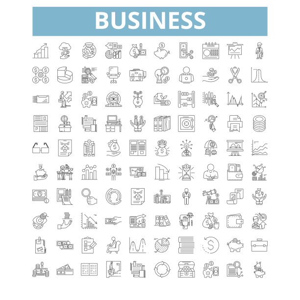 商业图标，线符号，网络标志图片下载