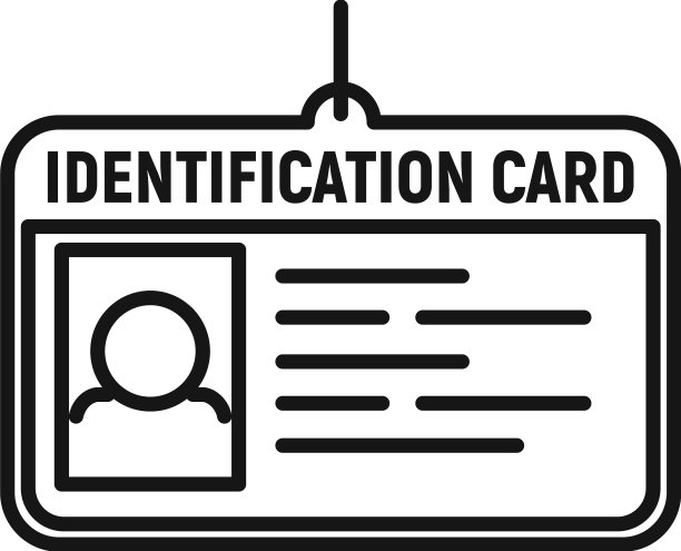 身份证名称图标轮廓识别图片下载