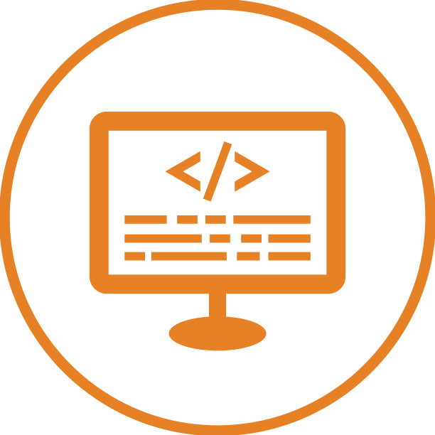 编码HTML编程图标橙色符号图片下载