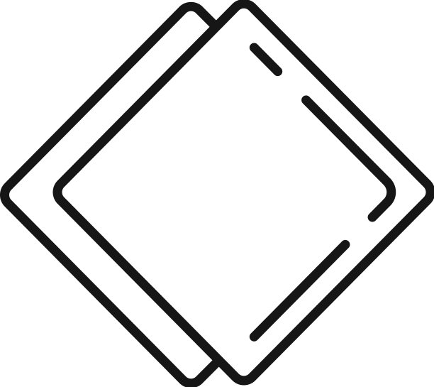 方形纸巾图标轮廓纸盒图片下载