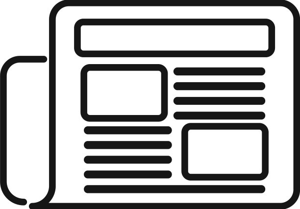 文本报纸图标大纲报纸图片下载